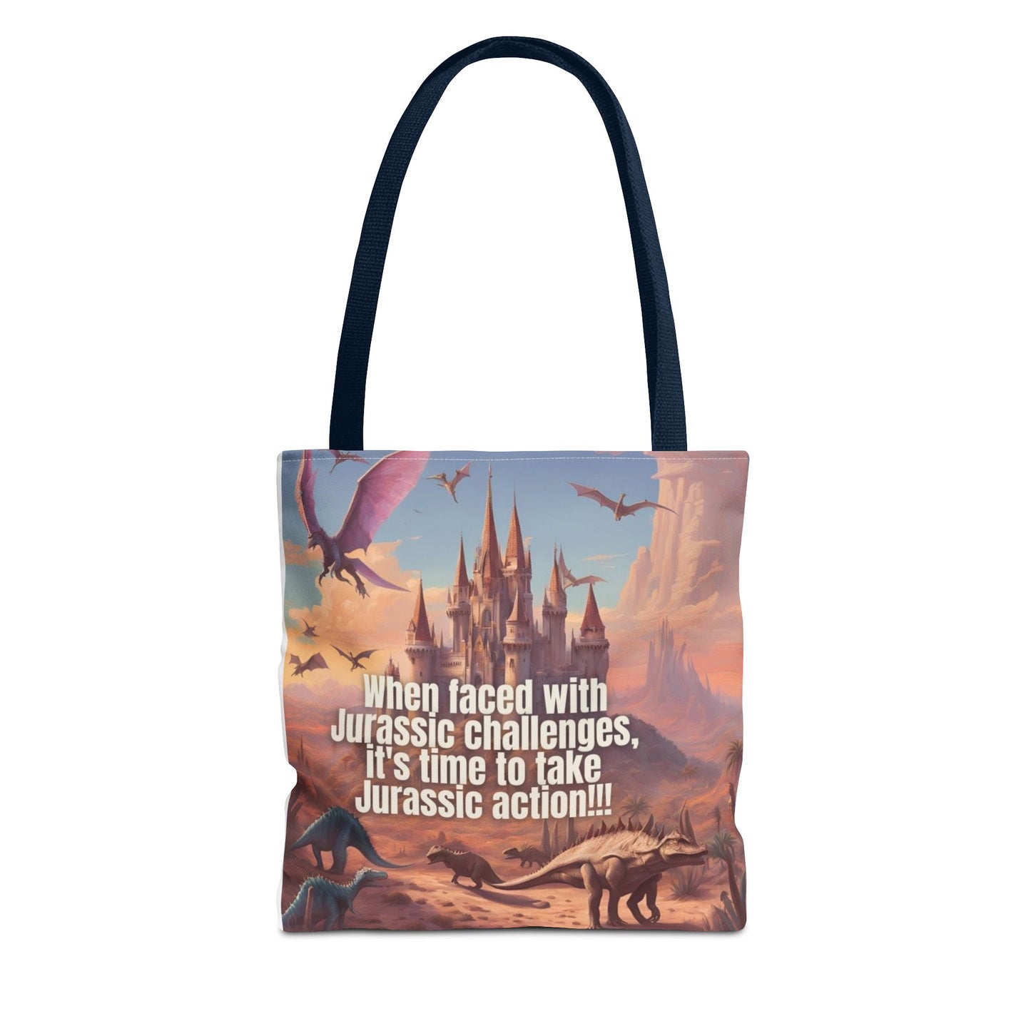 "Survive the Roar: Jurassic Challenges Tote Bag"